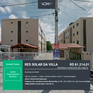 Apartamento com 2 Quartos à venda, 48m² no Planalto Boa Esperança, João Pessoa