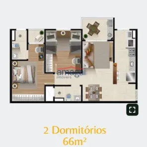 Apartamento com 2 Quartos à venda, 66m² no Centro, Jacareí