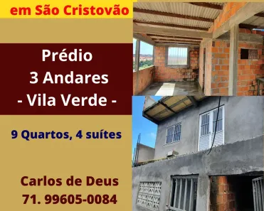 Prédio Residencial com 9 Quartos à venda, 225m² no São Cristóvão, Salvador