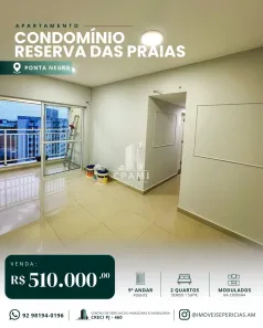 Apartamento com 2 Quartos à venda, 67m² no Ponta Negra, Manaus