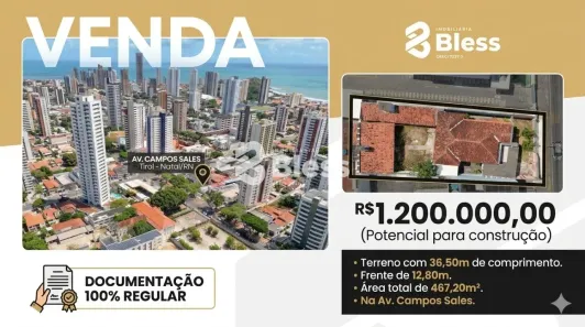 Lote/Terreno à venda, 467m² no Tirol, Natal