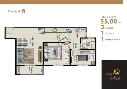 Apartamento com 2 Quartos à venda, 55m² no Morada do Ouro, Cuiabá