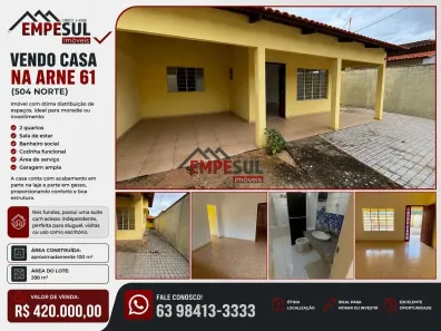 Casa com 2 Quartos à venda, 100m² no Plano Diretor Norte, Palmas