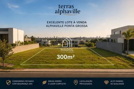 Lote/Terreno à venda, 300m² no Jardim Carvalho, Ponta Grossa