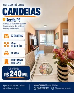 Apartamento com 2 Quartos à venda, 45m² no Candeias, Jaboatão dos Guararapes