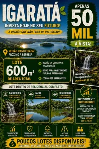 Lote/Terreno à venda, 600m² no Águas de Igaratá, Igaratá