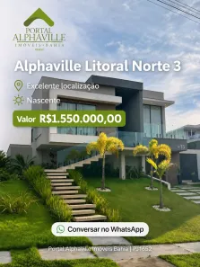 Casa de Condomínio com 3 Quartos à venda, 207m² no Gleba B, Camaçari