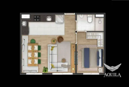Apartamento com 2 Quartos à venda, 45m² no Além Ponte, Sorocaba