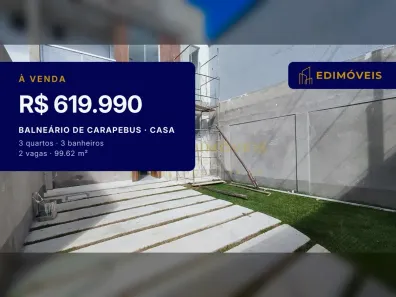 Casa com 3 Quartos à venda, 99m² no Balneário de Carapebus, Serra