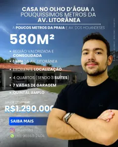 Casa com 4 Quartos à venda, 300m² no Olho D'Água, São Luís