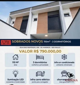 Sobrado com 3 Quartos à venda, 110m² no Jardim Maringá, São Paulo
