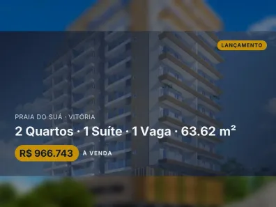 Apartamento com 2 Quartos à venda, 63m² no Praia do Suá, Vitória