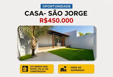Casa com 3 Quartos à venda, 175m² no São Jorge, Uberlândia