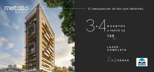 Apartamento com 4 Quartos à venda, 136m² no Gutierrez, Belo Horizonte