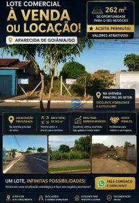 Lote/Terreno para alugar, 262m² no Loteamento Santo Antônio, Aparecida de Goiânia
