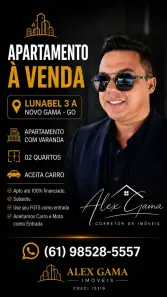 Apartamento com 2 Quartos à venda, 50m² no Loteamento Lunabel 3A, Novo Gama