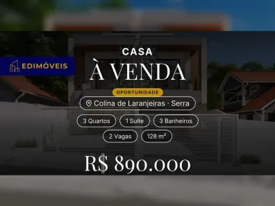 Casa com 3 Quartos à venda, 128m² no Colina de Laranjeiras, Serra