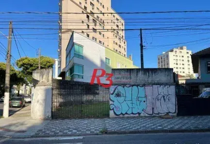 Lote/Terreno para alugar, 405m² no Aparecida, Santos
