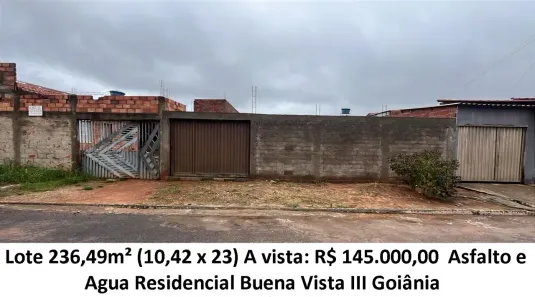 Lote/Terreno à venda, 236m² no Residencial Buena Vista I, Goiânia