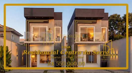 Casa com 3 Quartos à venda, 110m² no Residencial Centro da Serra, Serra