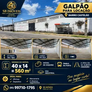 Galpão/Depósito/Armazém para alugar, 560m² no Boa Vista-Castelão, Fortaleza