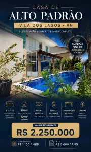 Casa de Condomínio com 4 Quartos à venda, 400m² no Ponta Negra, Natal