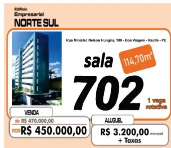 Sala Comercial para venda ou aluguel, 115m² no Boa Viagem, Recife