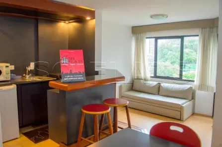 Flat com 1 Quarto para alugar, 38m² no Cidade Monções, São Paulo