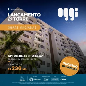 Apartamento com 2 Quartos à venda, 54m² no São Luiz, Volta Redonda