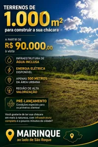 Lote/Terreno à venda, 1000m² no Centro, Mairinque