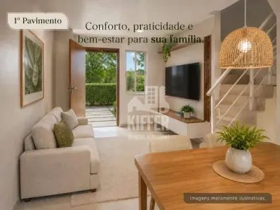 Casa de Condomínio com 2 Quartos à venda, 70m² no Laranjal, São Gonçalo