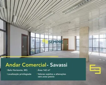 Sala Comercial para alugar, 143m² no Savassi, Belo Horizonte