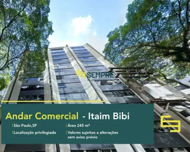 Sala Comercial para alugar, 245m² no Cidade Monções, São Paulo