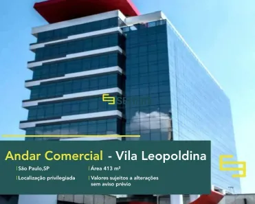 Imóvel Comercial para alugar, 413m² no Vila Leopoldina, São Paulo