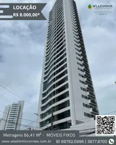 Apartamento com 3 Quartos para alugar, 86m² no Boa Viagem, Recife