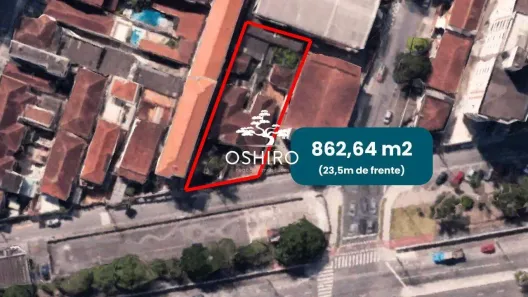 Lote/Terreno à venda, 863m² no Campo Grande, Santos