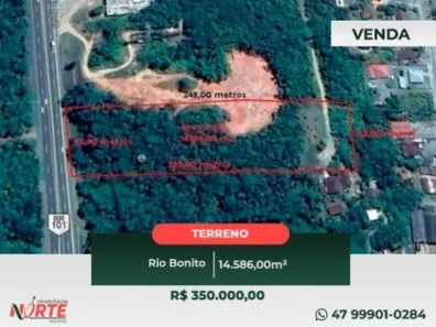 Lote/Terreno à venda, 14586m² no Rio Bonito (Pirabeiraba), Joinville