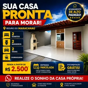 Casa com 2 Quartos à venda, 100m² no Jardim Bandeirantes, Maracanaú