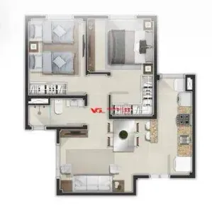 Apartamento com 2 Quartos à venda, 47m² no Jardim Hubert, Indaiatuba