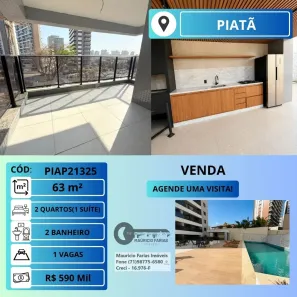 Apartamento com 2 Quartos à venda, 63m² no Piatã, Salvador