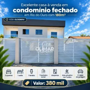 Casa de Condomínio com 3 Quartos à venda, 119m² no Rio do Ouro, Niterói