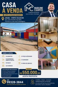 Casa com 4 Quartos à venda, 167m² no São Francisco, Porto Velho
