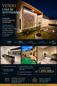 Casa com 4 Quartos à venda, 248m² no Jardim Atlântico, Goiânia