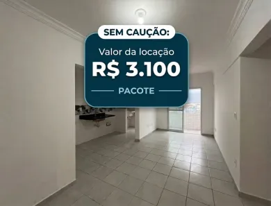 Apartamento com 2 Quartos para alugar, 74m² no Mirim, Praia Grande