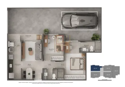 Apartamento com 2 Quartos à venda, 98m² no Parque Residencial Laranjeiras, Serra