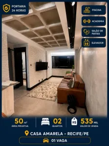 Apartamento com 2 Quartos à venda, 50m² no Casa Amarela, Recife