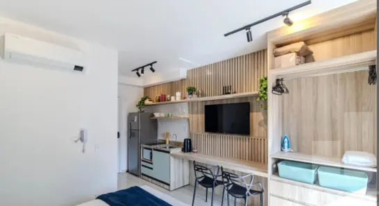Apartamento com 1 Quarto para alugar, 24m² no Santa Cecília, São Paulo