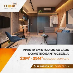 Kitnet com 1 Quarto à venda, 24m² no Santa Cecília, São Paulo