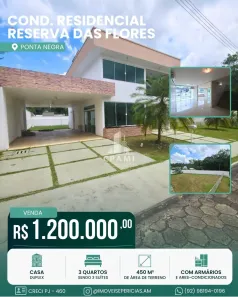 Sobrado com 3 Quartos à venda, 450m² no Ponta Negra, Manaus