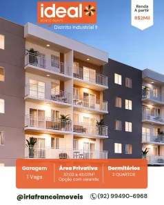 Apartamento com 2 Quartos à venda, 37m² no Distrito Industrial II, Manaus